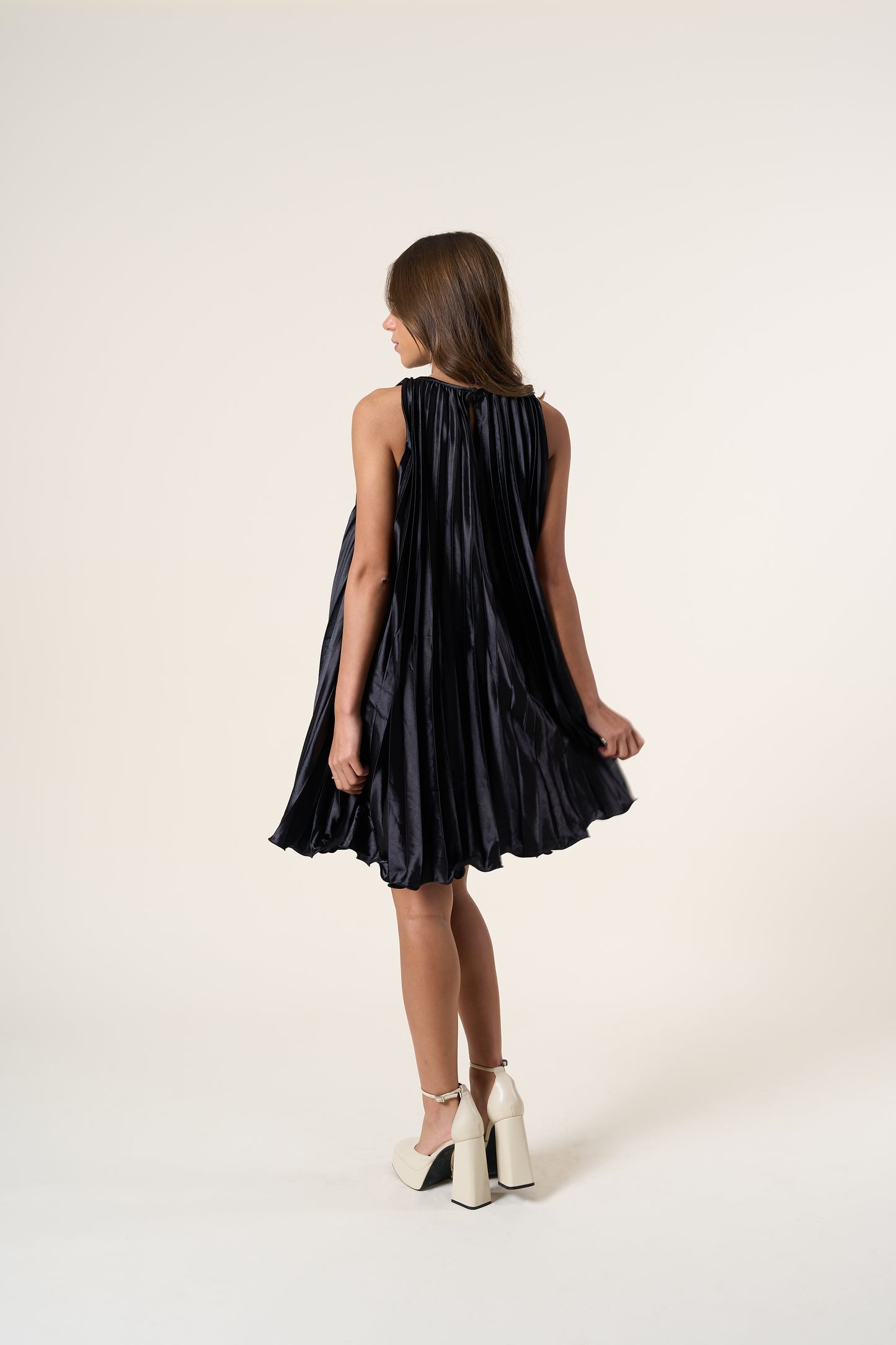 Rene Pleated Mini Dress