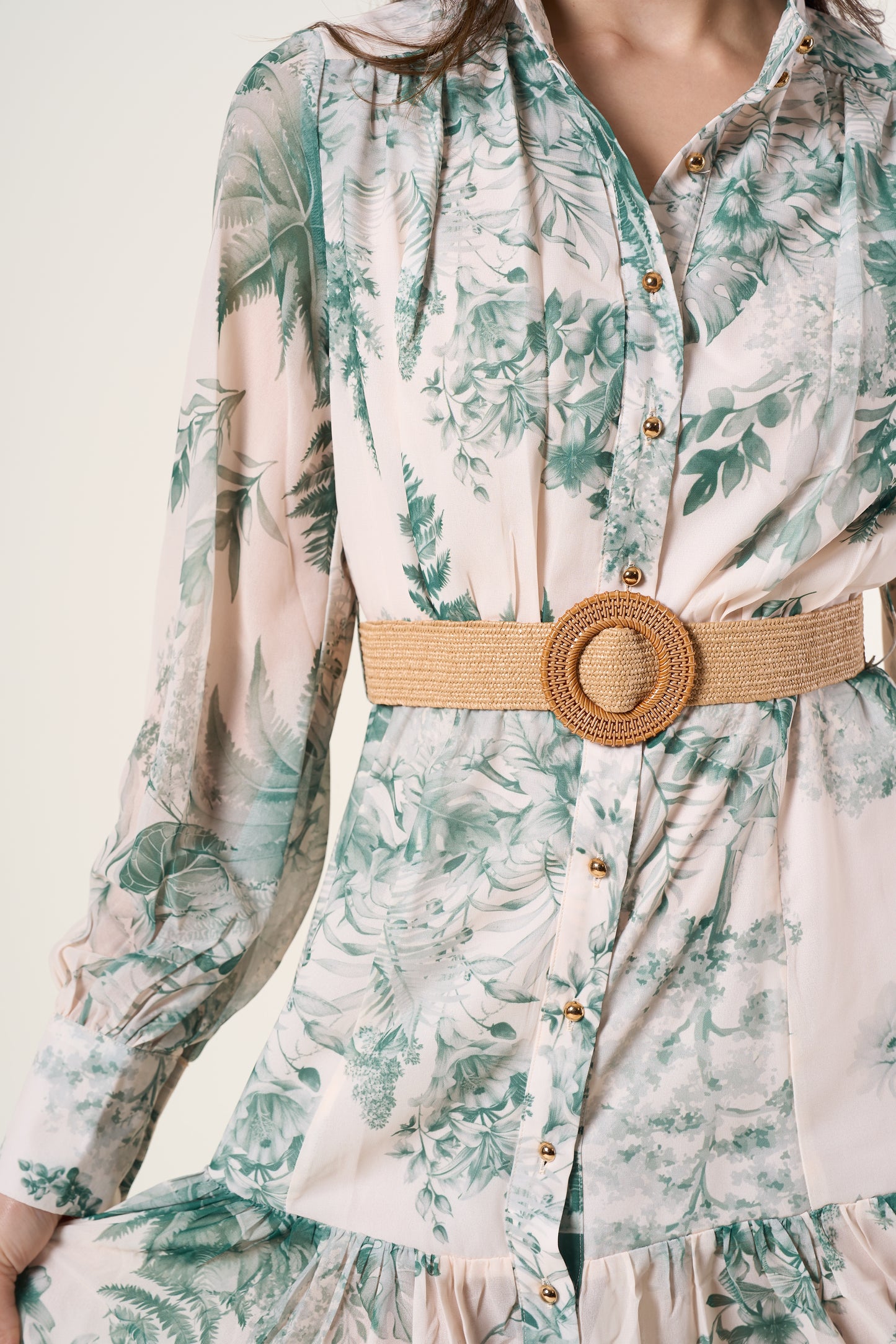 Alba Long Sleeve Print Dress