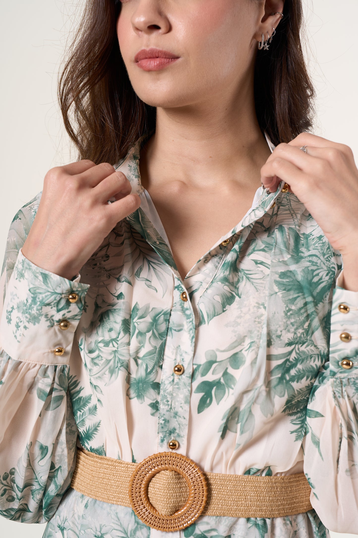 Alba Long Sleeve Print Dress