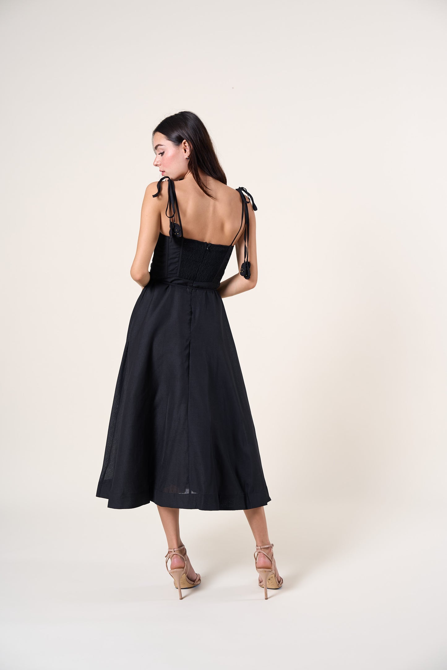 Sienna Black Floral Straps Dress