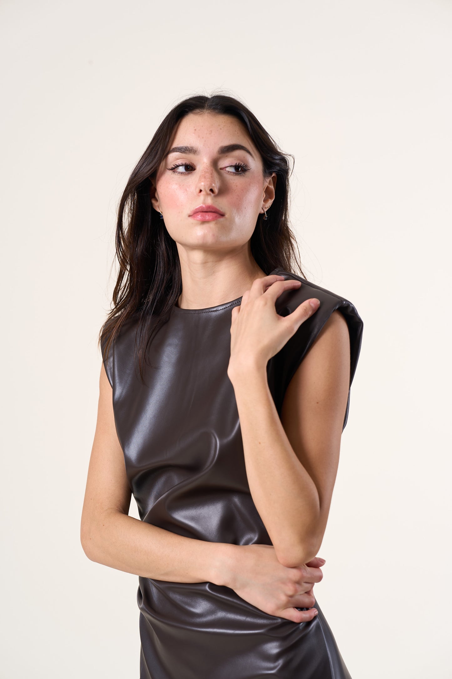 Vesper Mini Leather Dress