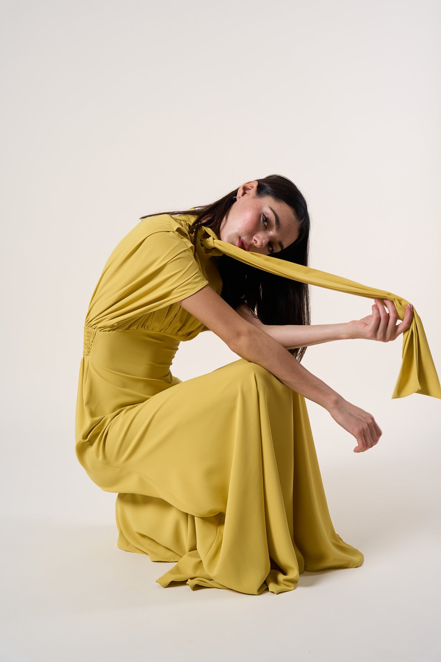 Olivia Pleated Gown