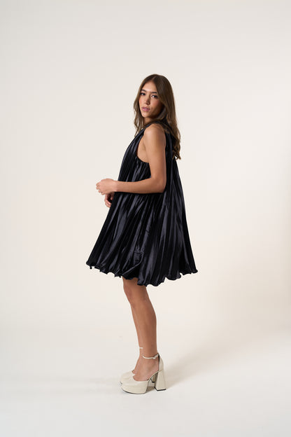 Rene Pleated Mini Dress